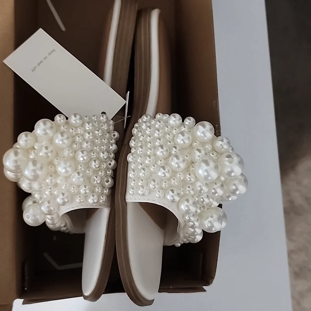 A New Day Sandals with Pearl Embellishments - Picture 4 of 8